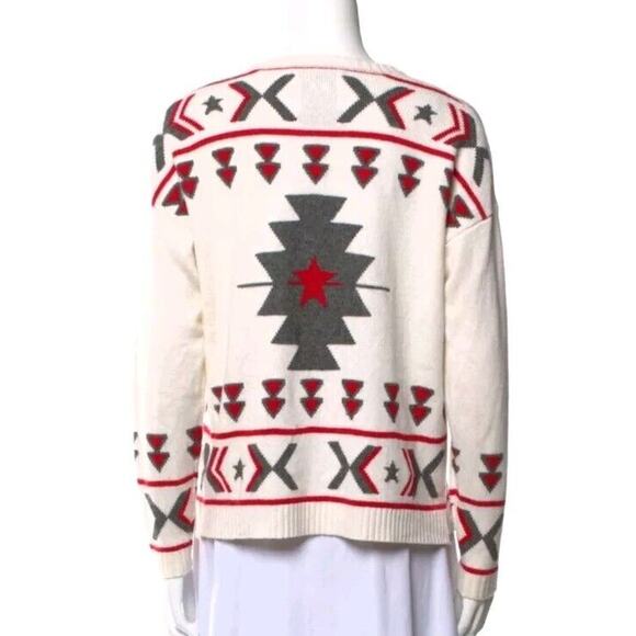 BANJO & MATILDA Australia Sweater Lambswool Cashmere Aztec Tribal Sz XS (b - Picture 5 of 8